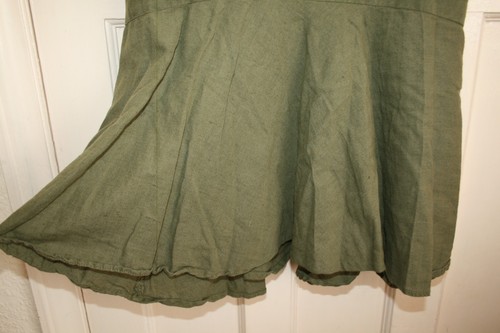 SIZE MEDIUM PULL & BEAR KHAKI GREEN STRAPPY LINEN BLEND DRESS - Picture 3 of 4