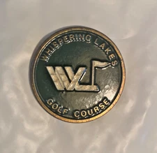 WHISPERING LAKES GOLF, ONTARIO CA. 1"-coin style Ball Marker, Original Beauty.