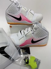 Nike Zoom Javelin Elite 3 Track Spikes White Hyper Pink Orange Mens Size 9