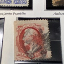 Andrew Jackson 3 Cent Red US Stamp Used 19th Century Handstamped