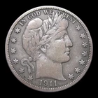 1911-S Barber Half Dollar Silver ---- Nice Coin ---- #KK404