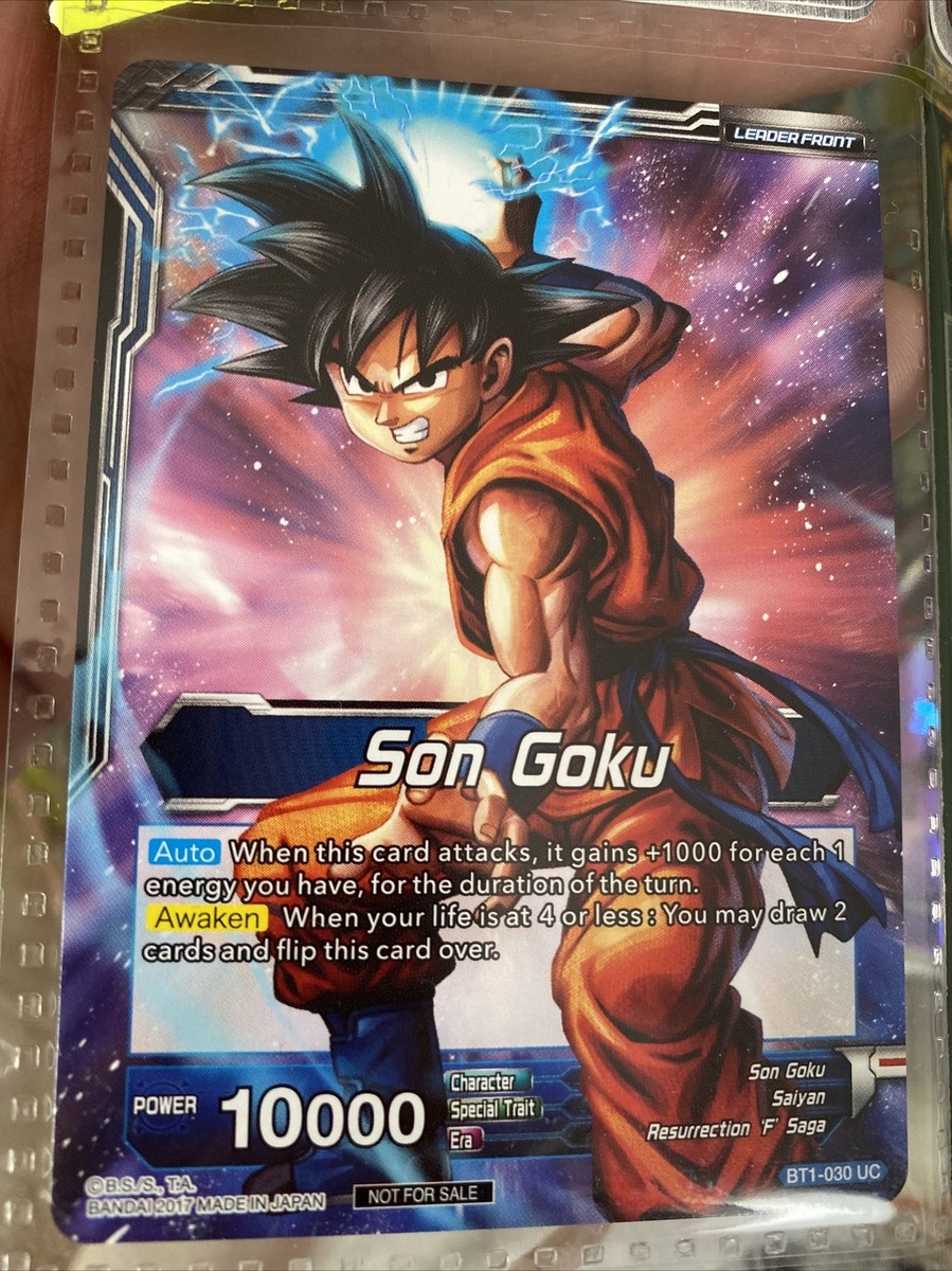 Super Saiyan Blue Son Goku BT1 030 UC Gold Stamped First Super Saiyan Blue Son Goku BT1 030 UC Gold Stamped First