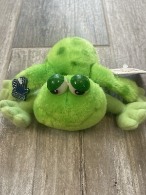Vintage Applause Green Spotted Freddie the Frog Plush 1983 #7876
