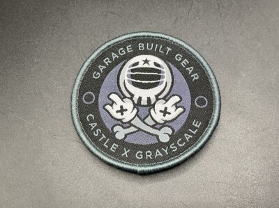 Castle x Grayscale CxG Garage Built Gear GBG Woven Round EDC Pouch Patch