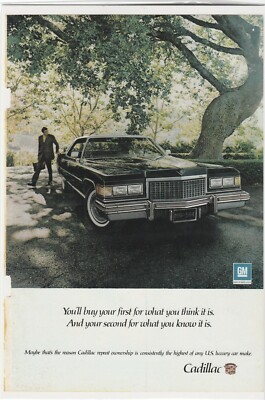 CADILLAC☆最終値下げ☆CADILLAC IS BACK(DVD) 1976 Cadillac Magazine Ad 'You'll Buy Your First For What