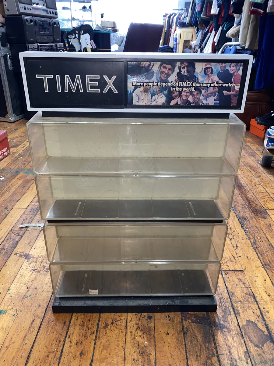 Vintage timex display clearance case