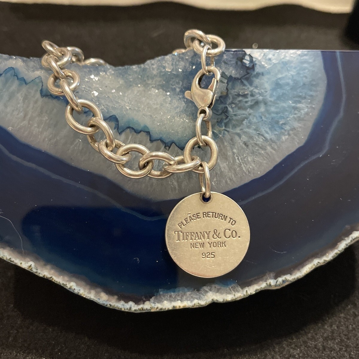 Please Return to Tiffany Round Tag Charm Bracelet FREE Shipping