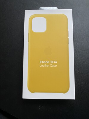 Apple Leather Case Für iPhone 11 Pro - gelb