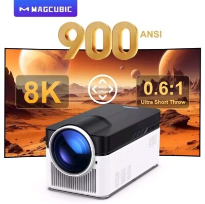 Magcubic HY450 Beamer Ultra Short Throw 8K 4K 1080P 900ANSI BT5.4 WiFi6 Focus
