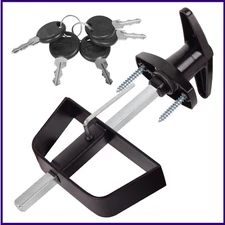 Shed Door Latch T-Handle Lock Kit with 5 Keys,BTEOBFY 5-1/2" Stem Storage Barn 