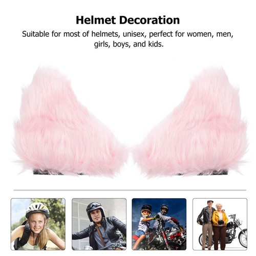2 Paare Helm Katze Ohren Helmdekorationen Chic Helm Zubehör - Bild 6 von 12