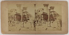 EGYPT Egyptian Archaeology Temple c1860 Photo Frith Stereo P73L9N1