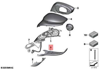 Genuine BMW I I8 I12 I15 Coupe Lower Housing Section Primed Right  