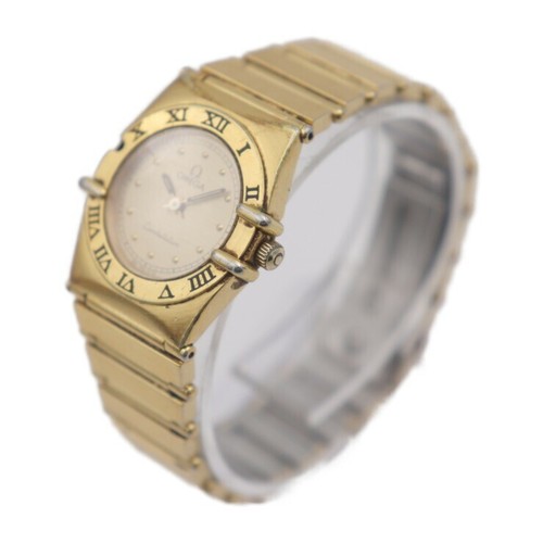 Omega Constellation Mini Watch 5313 Stainless Steel Gold Silver Quartz 22mm - Picture 2 of 10