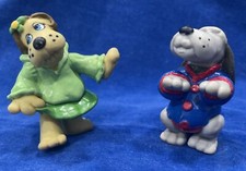 Vintage Pound Puppies 2 Figures Tonka  Well-loved Bright Eyes. Please See Pics