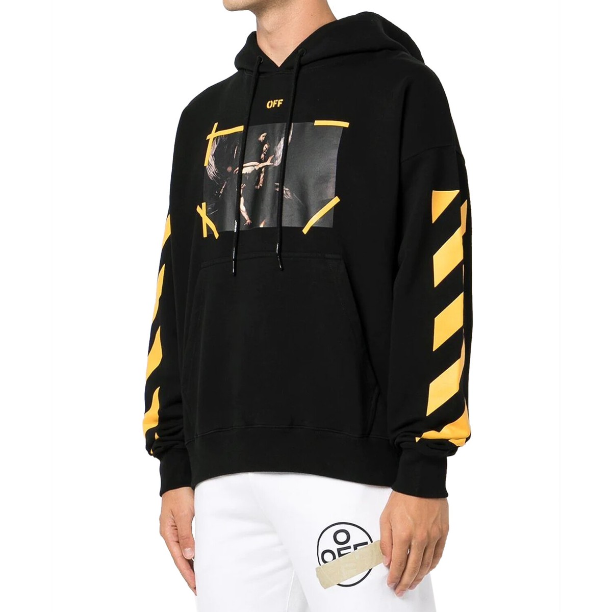 OFF-WHITE Diag Arrow Carav Mercy Skate Hoodie Black/White | eBay
