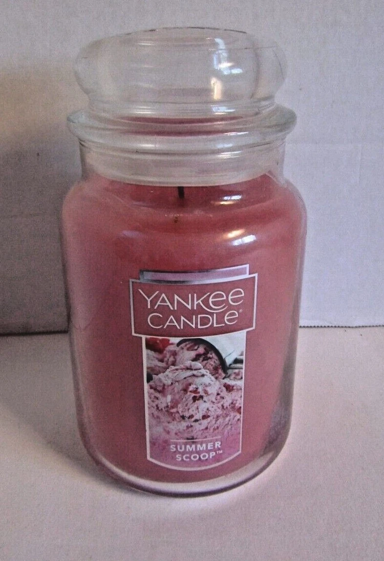 RARE Yankee Candle SUMMER SCOOP Large 22oz Jar Candle HTF