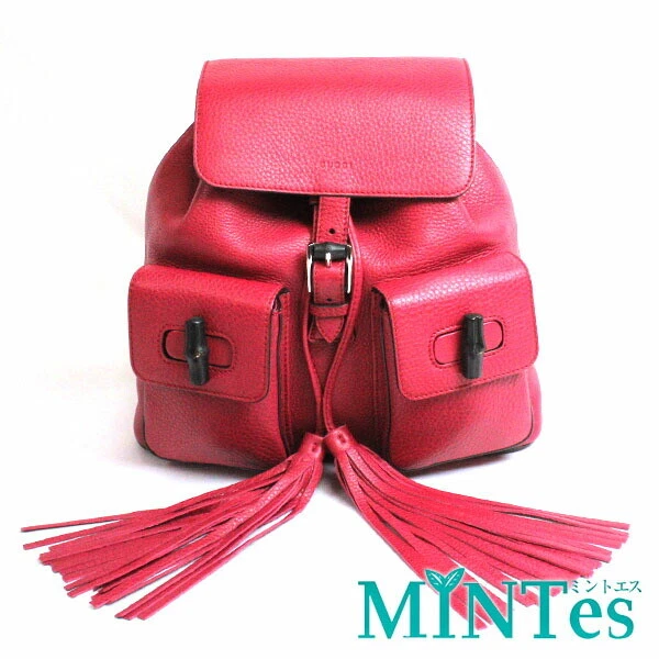 Leather gucci deals backpack