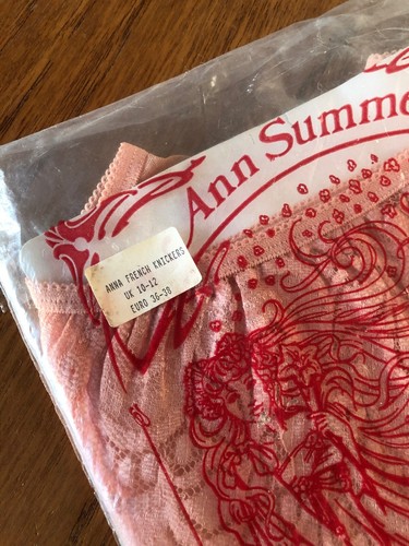 Vintage 1970s Unworn Ann Summers Nylon French Knickers Peach 10 12 - Picture 3 of 8