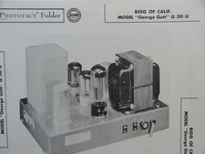 Original Sams Photofact Manual BIGG OF CALIF GEORGE GOTT G-30-U