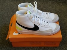 Nike Mens Blazer Mid 77 High Top  White/ Black/ Volt DM2834 - 100 UK 9 New Box