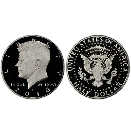 2018-S SILVER PROOF Gem Deep Cameo Kennedy Half Dollar  - 90% SILVER