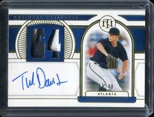 2021 Panini National Treasures Tucker Davidson #SN-TD /49 Patch Auto Atlanta