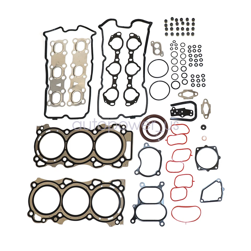 Juego completo de juntas aptas para Nissan Xterra Frontier Suzuki Equator 4.0L DOHC 24V VQ40DE Foto 2 de 4