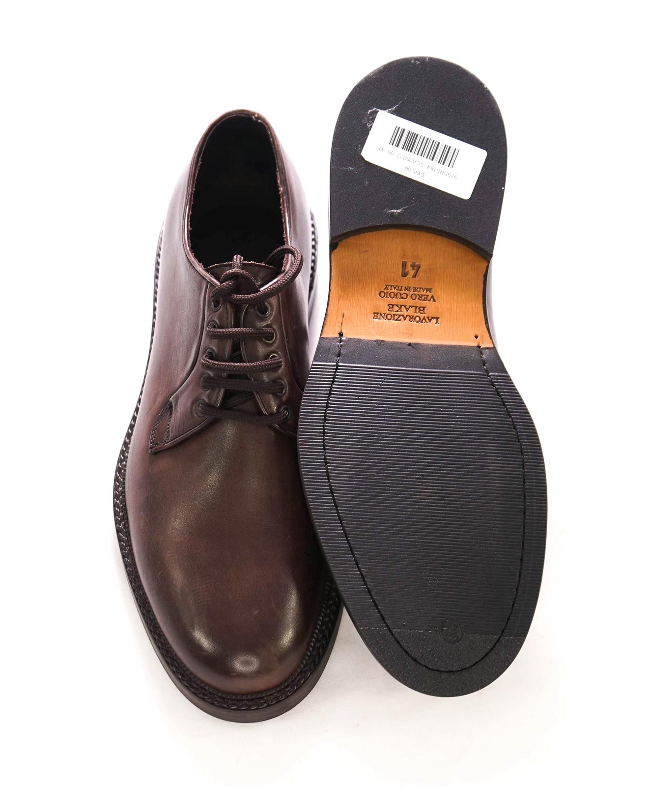 SAOLA ELEVENTY $595 Scarpe eleganti marroni Derby Brunello 8 US (41EU)