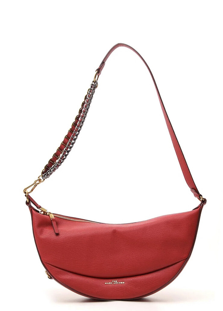 MARC JACOBS Eclipse Leather Crossbody Hobo Bag Red Leather - Main Image