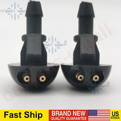 #ad #ad Pair Windshield Washer Jet Spray Nozzle For Nissan Navara D40 Frontier 2005 14 $9.99