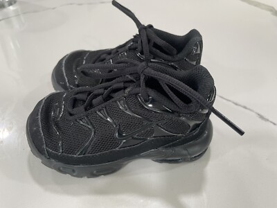 Original Nike Air Max Plus Tn Tuned Size 6C Toddler Black Trainers