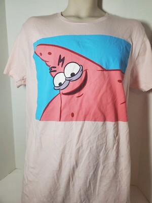 Patrick Star Meme Novelty T-shirt Pink Devious Naughty Size Large L