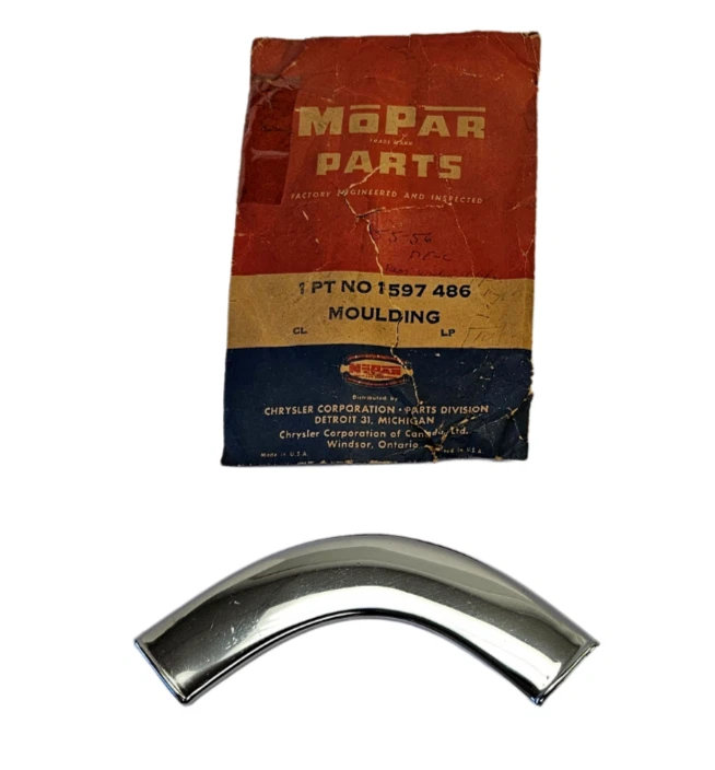 Chrysler DeSoto 1955-1956 moldura de ventana de esquina superior trasera derecha 1597486 Nuevo de Lote Antiguo Foto 2 de 4