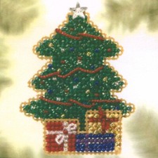 MILL HILL GLASS BEAD PIN KIT Ornament Beaded Cross Stitch GIFTS GALORE Tree