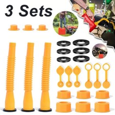 3x Replacement Gas Can Spout Nozzle Vent Kit for Plastic Gas Cans Old Style Cap