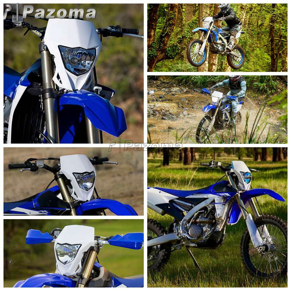 Pazoma Universal Headlight For Yamaha YZ/WR/YZF/TTR Enduro & Cross Bikes – White, HS1 Bulb