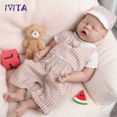 46cm Full Platinum Silicone Reborn Baby Boy Soft Silicone Newborn Doll