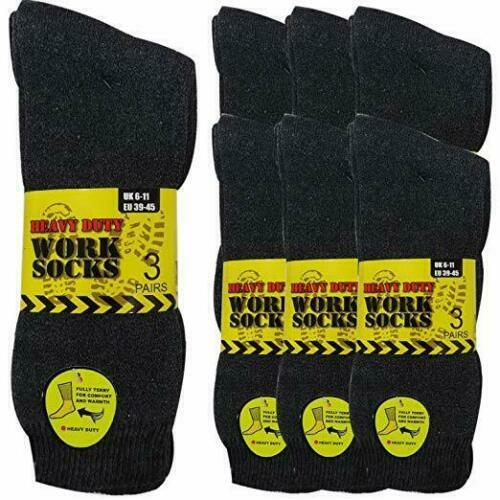 UK Stock Mens Thick Work Boot Socks Heavy Duty Cushion Sole Size 6-11 11-14 - Picture 1 of 6