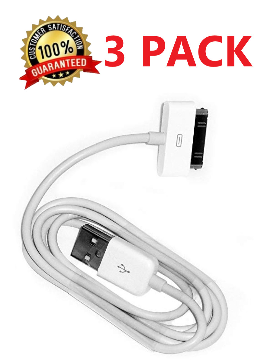 3X 30 pin USB Charging Data/Sync Cable for Apple ipod classi