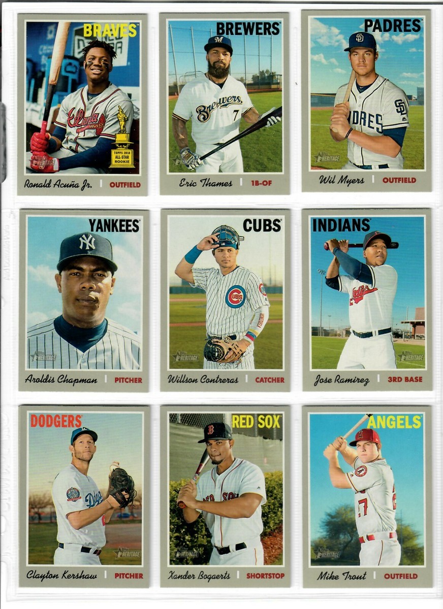 2019 Topps Heritage Baseball Base #1-200 You Pick YELICH BETTS