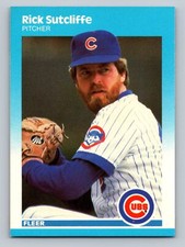 Rick Sutcliffe 1987 Fleer #576 Chicago Cubs Baseball Card