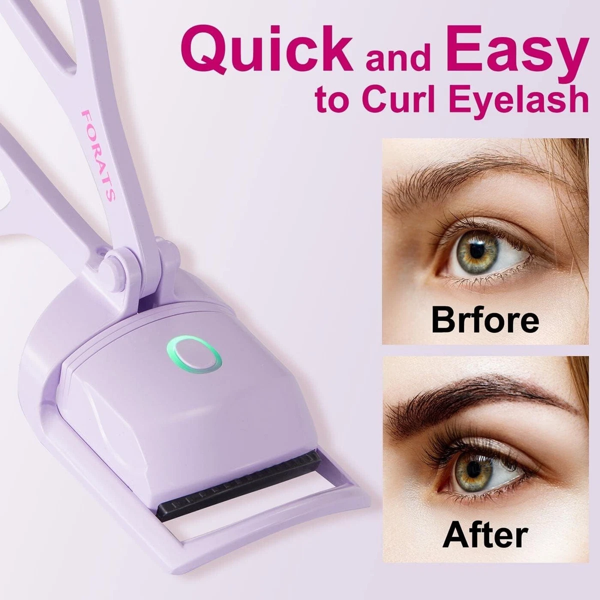 Heated Eyelash Curler Forats Electric Eye Lash Curlers with