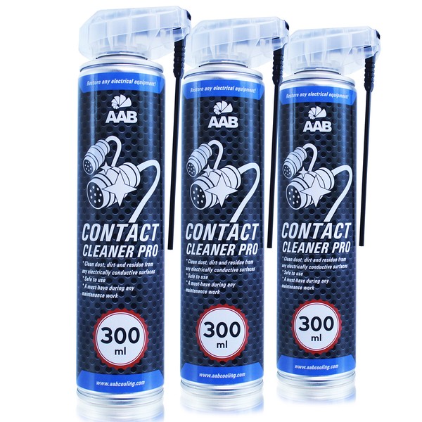3X Aab Contact Cleaner Pro 300 Ml Elektronik Reiniger Spray Kontaktspray Kontakt-image