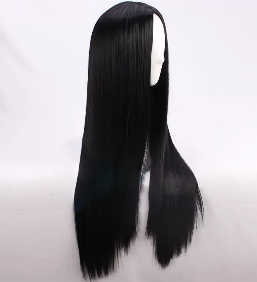 Novo Jogo Alice Madness Returns Peruca Cosplay Prop Preto Parte Média Reta 70cm - Imagem 2 de 4