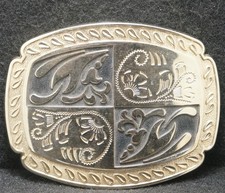 XA01108 COOL VINTAGE 1970s PAISLEY DESIGN ARTWORK FASHION UNISEX BELT BUCKLE