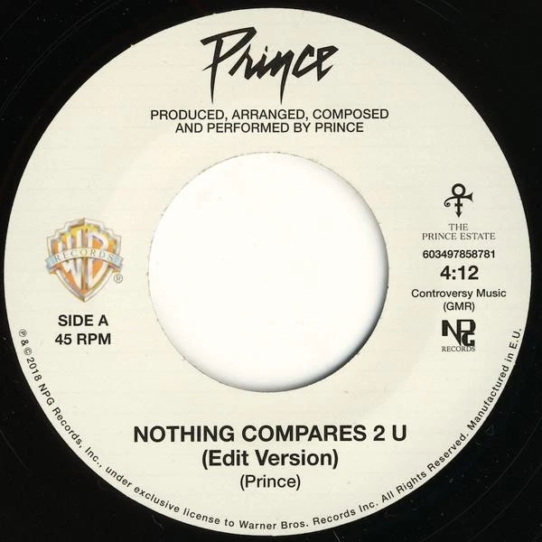Prince Nothing Compares 2 U 7" Vinyle Europe Npg 2018 Édition Limitée 7" En Pic - Photo 3/4