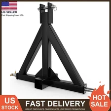 3 Point 2" Hitch Receiver Trailer Category 1 Tractor Tow Drawbar Adapter Steel