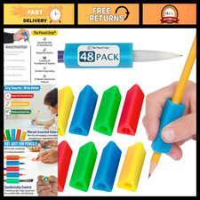 Ergonomic Triangle Pencil Grips for Kids - Handwriting Aid, Assorted Colors, 48