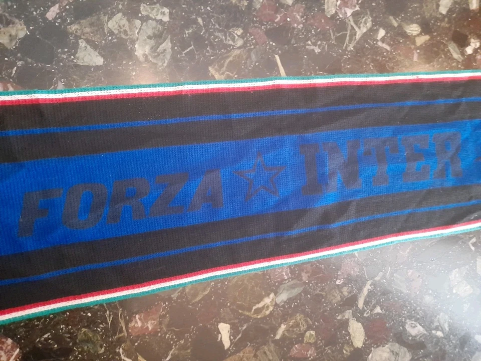 SCIARPA SCARF VINTAGE FOOTBALL CALCIO INTER MILANO INTERNAZIONALE.PANNO - Immagine 2 di 4